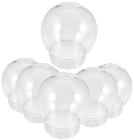 Beatifufu 6 Stück Selbstgemacht Schneekugel Plastik 300ml Mit Schraubverschluss Transparent Bastel Zum Selbstgestalten Kreative Weihnachtsdekoration