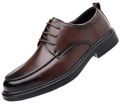 Men's 6cm Invisible Height Increasing Elevator Shoes Business Oxford Shoes for Men Classic Lace-up Formal Tuxedo Shoes Men's Comfort Orthopedic Dress Shoes