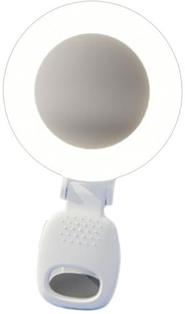 Dickly Phone Clip Ring Flash Round Fill Light Adjustable Angle with Clip Easy to Use Selfie Mirror Video Conference Light for Laptop