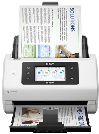 Epson Workforce DS-800WN - Dokumentenscanner - Duplex - A4/Legal - 600 DPI x 600 DPI - bis zu 50 Seiten/Min. (einfarbig) / bis zu 50 Seiten/Min. (Farbe) - USB 3.2 Gen 1x1, Gigab
