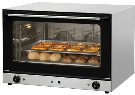 Horno de convección pastelero 4 niveles 600 x 400 – Inyección de agua – 300 °C – Inox – Profesional