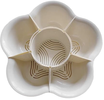Holibanna Assiette Chaude Plateau à Fromage canapeche Aperitif Vaisselle au-Dessus du Panier-Filtre de l'évier Pot Bol Plateau de légumes en Rotation égoutter Un Plat de Fondue Plastique