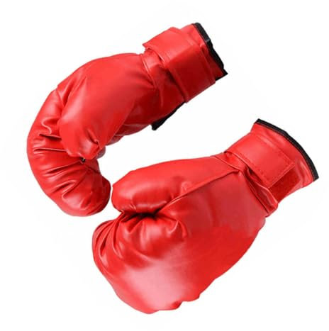Toddmomy Junge Mädchen Boxhandschuhe Aus Robustem PVC Verstellbar Mit Elastischem Band Atmungsaktiv Und Wasserabweisend Für Karate Thaiboxen Kickboxen Sparring Und Kampfkunsttraining