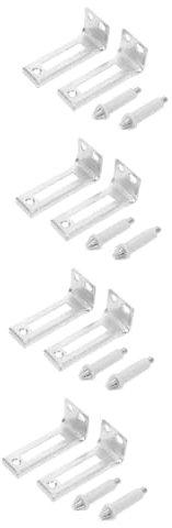 DIYEAH 4 Set Cerniere Hardware Piegare Il Perno Perni Superiori Kit Ferramenta Porta Bifold Cardini Del Perno Della Porta Accessori Per Ruote Per Porte Plastica 2 Paia*4