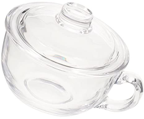 Alipis Bol Verre Transparent avec Poignée Et Couvercle Bol Petit Déjeuner pour Soupe Céréales Yaourt Multifonction pour Cuisine Moderne