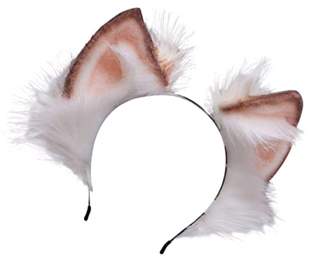 WOONEKY Plush Djuröron Huvudband Söt Rävöron Design för Cosplay och Fester till och Kärlekspartner Charmig och Håraccessoar