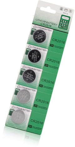 Wayfadacc Paquete de pilas de botón CR2016 CR2016 de 3 V, pilas de litio para relojes, calculadoras y dispositivos electrónicos pequeños