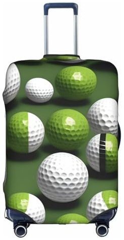 Aubnva Golfball-Aufdruck, waschbar, Reisegepäck-Abdeckung, personalisierter Koffer-Schutz für Business und Freizeit, weiß, L