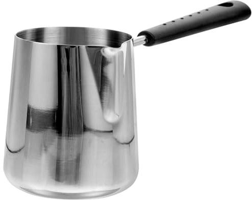 PRETYZOOM Casserole Inox 600 Ml Avec Bec Verseur, Petite Casserole Pour Cuisiner, Acier Inoxydable 304, Poignée Ergonomique Anti-brûlure, Cuisson Sauces Et Chauffage Huiles, Ustensile Cuisine Compact