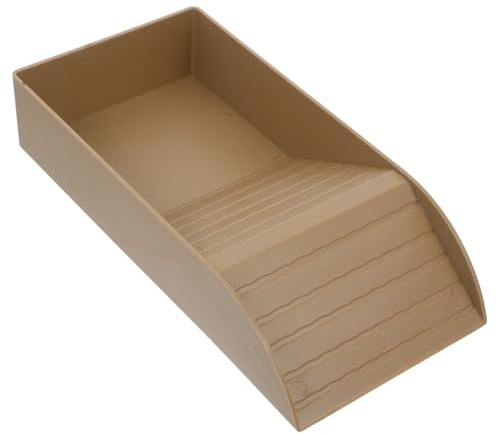 TEHAUX Bac Bain Tortue Multifonctionnel en Abs Petit Format Accessoire pour Terrarium de Reptiles Adapté aux Tortues Terrestres et Aquatiques Fourniture Pratique