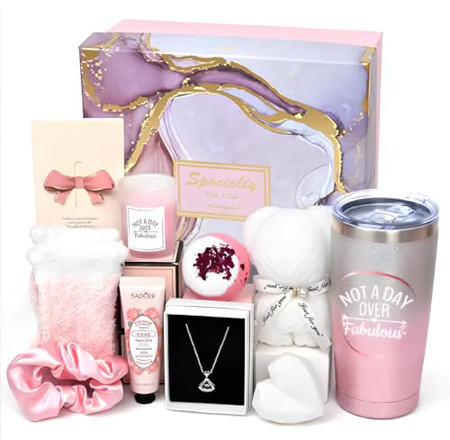 Lyxigt wellness-presentset för kvinnor | 9-delat självvårdsset i rosa