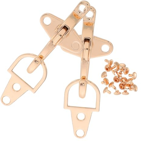 OSALADI Lot de 2 sets de Boucles Métalliques pour Manteaux et Pulls Boucle de Ceinture 4 CM Dorée à Ouverture Haut Clips de Fermeture pour Vêtements et Accessoires Pinces à Robe pour