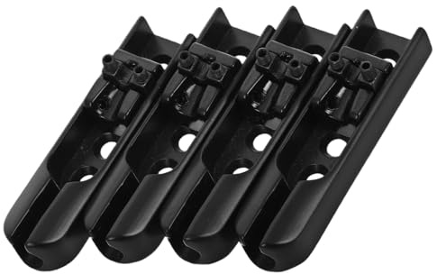 Totority E Bass Sattelbrücke 4 Stück mit Befestigungsschrauben Schwarze Stegeinlagen für Bassgitarre und Gitarren Zubehör für Headless Bass Gitarren