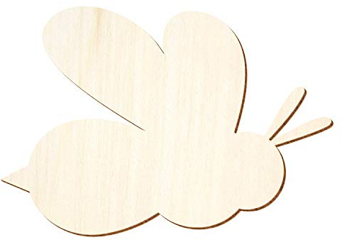 Holz Biene V1-3-50cm Breite - Basteln Deko, Größe:10cm, Pack mit:10 Stück
