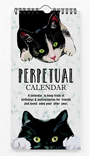 Inkdotpot Gatto Calendario Perpetuo Compleanno Appeso A Parete Anniversario Speciale Evento Promemoria Calendario Libro Giornale Appeso A Parete Regalo di Compleanno Organizzatore Planner Planner