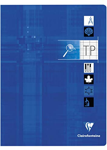 Clairefontaine 33276C - Packung mit 10 Heften, geheftet, DIN A4+ 24x32 cm, 32 Blatt, ideal für Sehbehinderte, schwarze Lineatur 2,5mm 10x10 90g / blanko 125g, farbig sortiert, 1 Pack