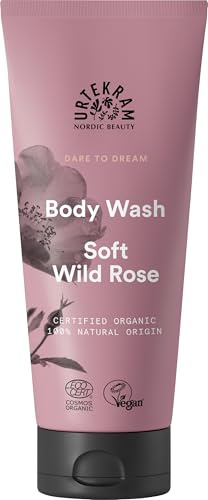Urtekram Body Wash – Feuchtigkeitsspendend – Wildrose – 200 ml, vegan, biologisch, natürlichen Ursprungs