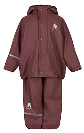 Celavi Basic PU Rain Set Chaqueta para Lluvia, Marrone, 90 Unisex niños