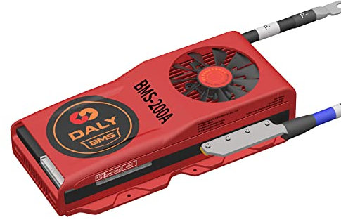 DALY Smart BMS LiFePo4 12S 36V 200A mit Lüfter, mit App zur Überwachung sichtbarer Daten, Bluetooth-Modul, UART-Kommunikation für die Verwaltung von 3,2-V-Lithiumbatterien