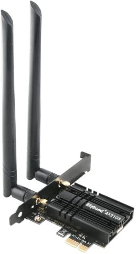 WLAN Karte, Intel AX210 Bluetooth5.3, Bis zu 5400Mbit/s Tri-Bands(6G/5G/2.4G) WLAN PCIe WiFi 6 Karte für Windows 11/10(64bit)
