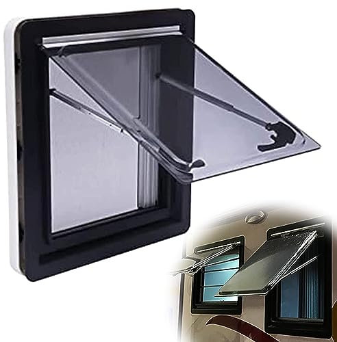 Wohnmobil-Fenster, Camper-Fenster Ersatz 70 ° Extra Poliert Externe Schiebefenster, RV Caravan Seitenfenster, Vent-Fenster Mit Black Out Jalousien Und Bildschirme