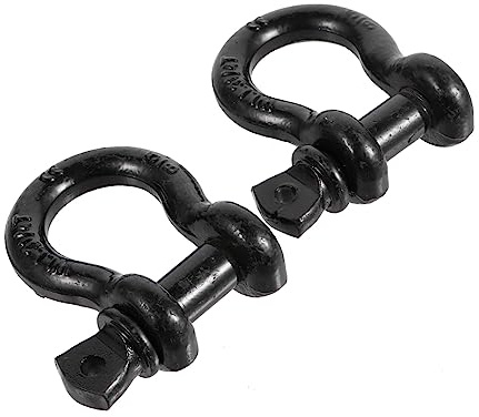 JECOMPRIS 2pcs Stainless Steel Shackles for d Lock d Shackle Winch Cable Hook Stopper Heavy Duty