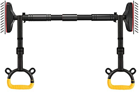 Klimmzugstangen Tragbare wandmontierte horizontale Stange an der Tür, einfach zu installierende Übungs-Fitnessstange, mit Kinderring, 100–150 cm, Belastung 300 kg