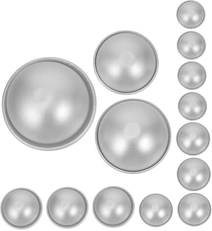 STOBOK 16stücke Teiliges Diy Kugel-formset Aus Aluminiumlegierung Für Badebomben Und Seifenherstellung Wiederverwendbar Mit Glatten Kanten Für Handgemachte Kosmetika Und Bastelbedarf