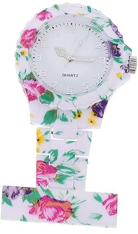 SAFIGLE Krankenschwester Taschenuhr aus Legierung, Lavendel, Tragbar | Kunststoffanteil, Leichtes Format, Moderner Schlichter Stil, für Kinder und Ältere Personen, Täglich Nutzbar