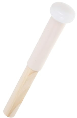 GLSTOY Lightweight Small Sound Bowl Striker with Wooden Handle and Rubber Head Portable Singing Bowl Mallet for Playing Percussion Instrument and Crystal Singing