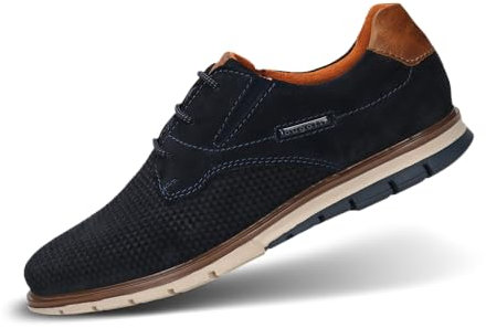 bugatti herr 331-9711S halvskor med snörning, 42 EU, Mörkblå, 42 EU