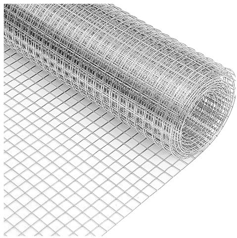 DTVEW Grille Métallique Maille Toile INOX, Jardin d'oiseaux en Grillage Câblé, Trou de Maille 10mm Maille Décorative DIY Écran de Grillage d'acier Inoxydable(0.5x1m/1.6x3.3ft)