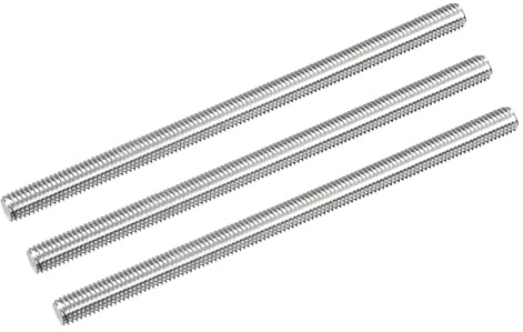 QUARKZMAN 3 Stück Gewindestange M8 x 140mm Vollgewindestange 304 Edelstahl V2A Gewindestangen A2 Metrisch Gewindebolzen VA Gewindestab Rechtsgewinde Gewindestift