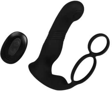 EIS, Vibrator, Analvibrator, Prostata-Vibrator mit Stoßfunktion, 16 cm, wasserdicht (IPX7) (IPX6), wiederaufladbar, mit Funkfernbedienung, 9 Stoßprogramme, 9 Vibrationsprogramme