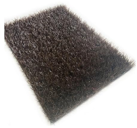 Tapis de gazon synthétique haute densité marron de qualité supérieure pour jardin, terrasse, anti-chute et découpable, 150 x 500 cm