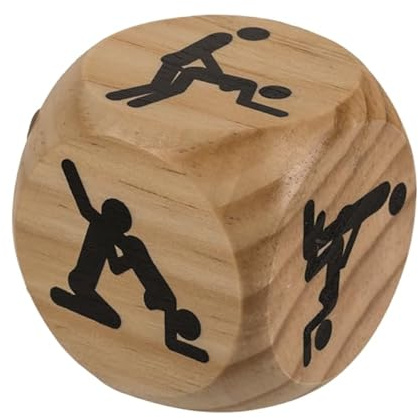 Kamasutra Dado XL in legno, misura 6 x 6 cm, set per adulti, regalo.