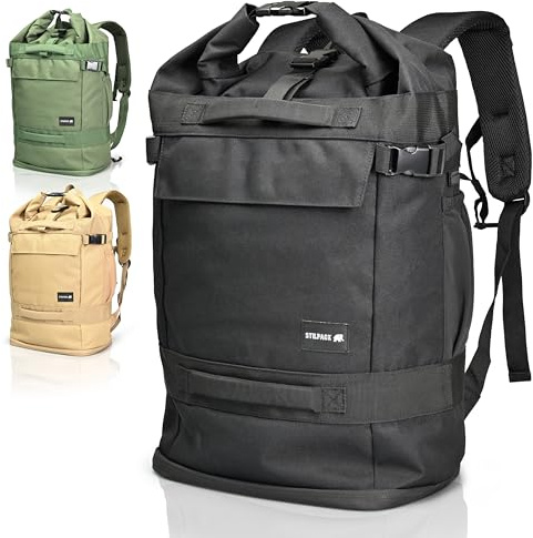 Rucksack Herren [30–40L] Rolltop Rucksack Damen | Handgepäck Rucksack & Kabinengepäck | Backpack Reiserucksack Outdoor Damen Rucksack Wasserdicht | Camping Wandern Sport Travel Laptop | STILPACK