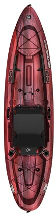 Pelican Sentinel 100XP - Angler Sit on top Fishing Kayak - Garnet - Lightweight - Ergocast XP™ Seating System - 10 ft