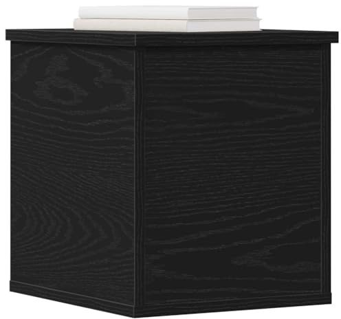 vidaXL Aufbewahrungsbox Schwarz Eichen-Optik 30 x 35 x 35 cm | Genug Platz für deine Sachen, Texturierte Oberfläche mit modernem Twist, Passt in jeden Raum
