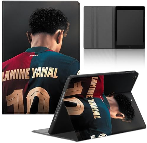 Yimctoie Tablet Hülle für Fire HD 10 2017/2019 10,1,Mode Cartoon Fußball Spieler Muster Design Stoßfest Schutzhülle für Fans,Multi-Winkel PU Leder mit Verstellbar Standfunktion Case,Fashion