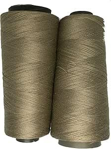 Knitsilk Ultrafeines Seiden-Viskose-Mischgarn, 2/60 Nm, 50 g Kegel, Bronze, glänzend, glatt und stark zum Sticken, Schmuckherstellung, Nähen und Handarbeiten, 1 Stück x 50 g, 1400 m