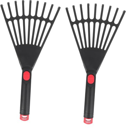 TOYANDONA 2 Series Rastrillo Plástico De Jardín Resistente Y Práctico para Secas Y Césped Herramienta Duradera para Y Limpieza Exteriores 2 Piezas*2