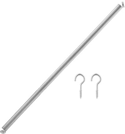 XwaYexa V6 Door Spring, 15.7 x 1/2 Galvanized Steel Screen Door Springs with 2 Hooks, Automatic Closing Fits for Lightweight Storm and Screen Doors, Easy Installation
