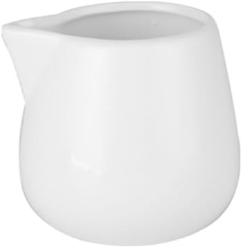 Juego de tazas de cerámica for leche y salsas, color blanco puro, con asa o sin asa, for café y salsa for carne, con pico antigoteo. Platillo(Type 2,Large)