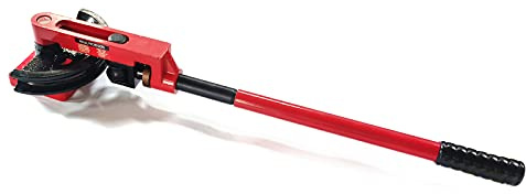 Piegatubi manuale con 7 forme di piegatura (10 – 25 mm) – Per rame, alluminio, tubi in acciaio inox fino a 180° angolo di piegatura | con 7 forme e 7 rotoli. Costruzione stabile in ghisa, modello SWG