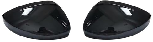 Bilspegelkåpor För VW För Tiguan För MK2 2017 2018 2019 2020 Rearview Side Wing Spegel Caps Cover Ersättning matt krom(Gloss black)