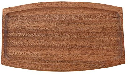 JYfff Plato de Madera Oscuro Plato de Carne Placa de Madera Fondo de la Torta Pan Fruta Plato de Sushi Japonés Placa de Corte de Pizza Placa de Madera Sólida Pizza, F
