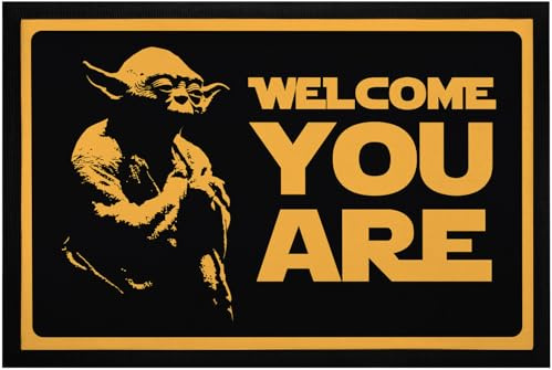 MoonWorks® Fußmatte mit Spruch Welcome You Are Film Science Fiction Parodie rutschfest & waschbar Schwarz 60x40cm