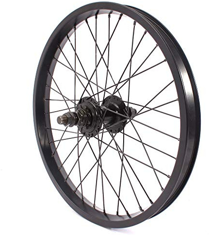 KHE 18 Zoll BMX Hinterrad 14mm schwarz Alu BIG400 Felge 36 Loch 9T Ritzel S/B