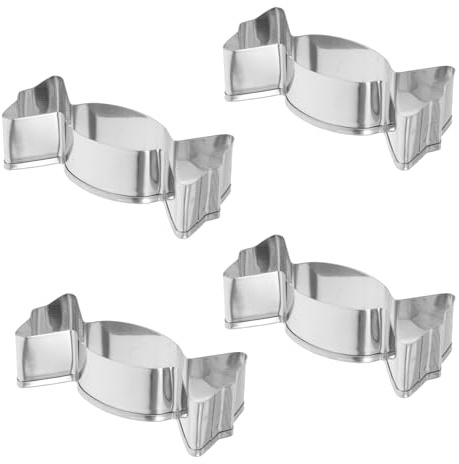 DOITOOL Lot de 4 emporte-pièces en Forme de Bonbon pour la Cuisine - Argenté